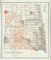 Cushman Mandan Dakota Territory Map